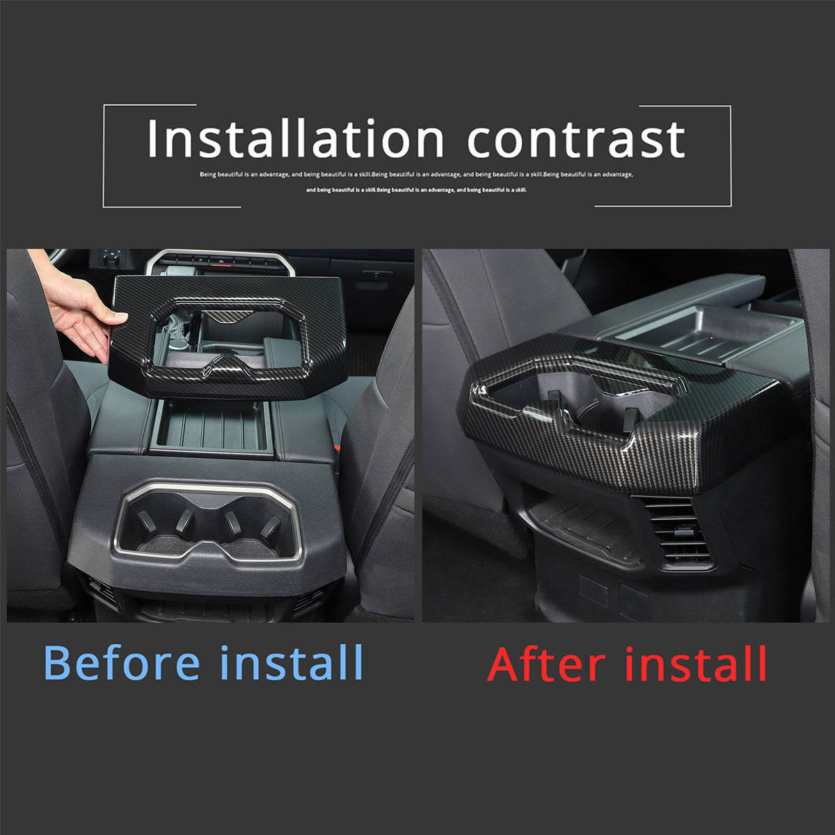 ABS Carbon Fiber Interior Set Cover Trim Kit For Toyota Tundra Sequoia SR 22+ - Styles 1-5 92