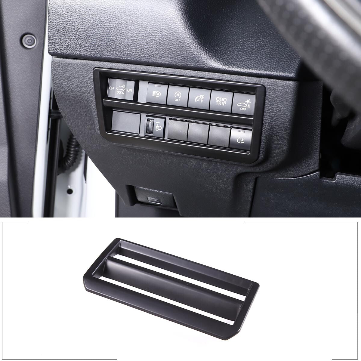 Matte Black ABS Interior Decoration Cover Trim Kit For Toyota Tundra 2022-26 US - Variants 26-29 15