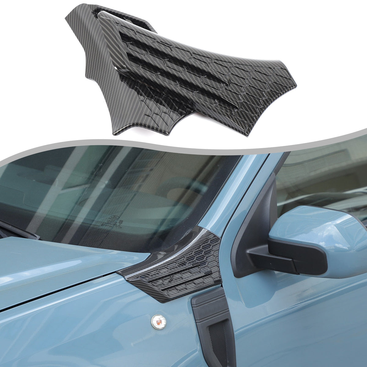 Carbon Fiber ABS Side Fender Upper Trim For Ford Maverick 2022+ US 4