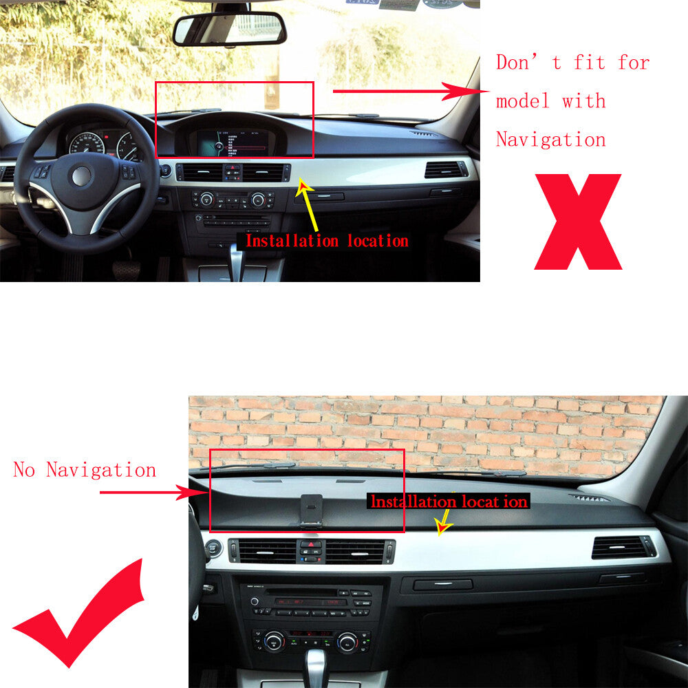 Dashboard Panel Trim Without Navigation For BMW 3 Series E90 E92 2005-2012 4
