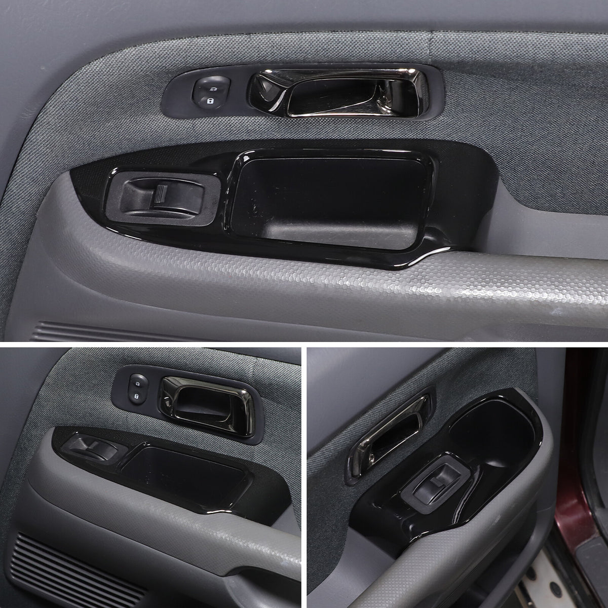 Glossy Black Window Lift Switch Button Trim Frame For Honda Pilot 2003-2008 14