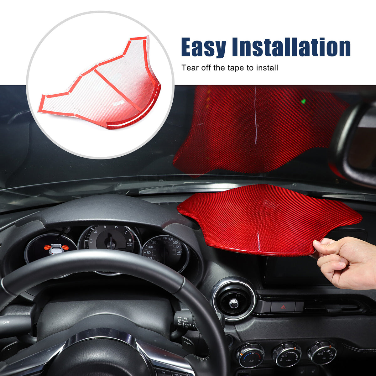 Real Carbon Fiber Interior Dashboard Instrument Trim For Mazda MX-5 Miata 16-23 12
