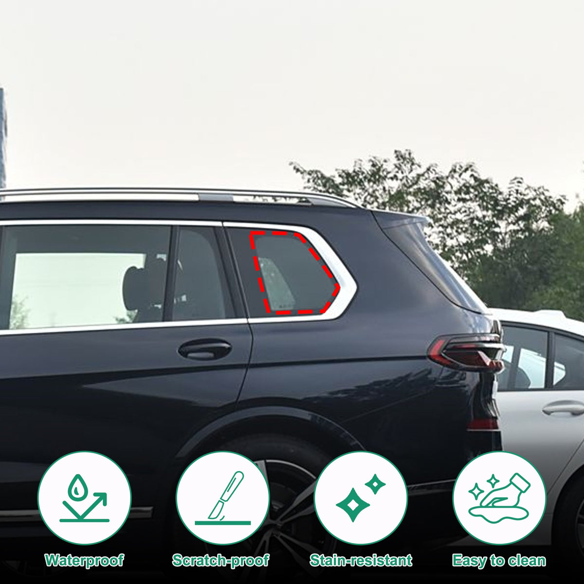 Rear Door Left Side Window Storage Bag For BMW X7 G07 2024 4