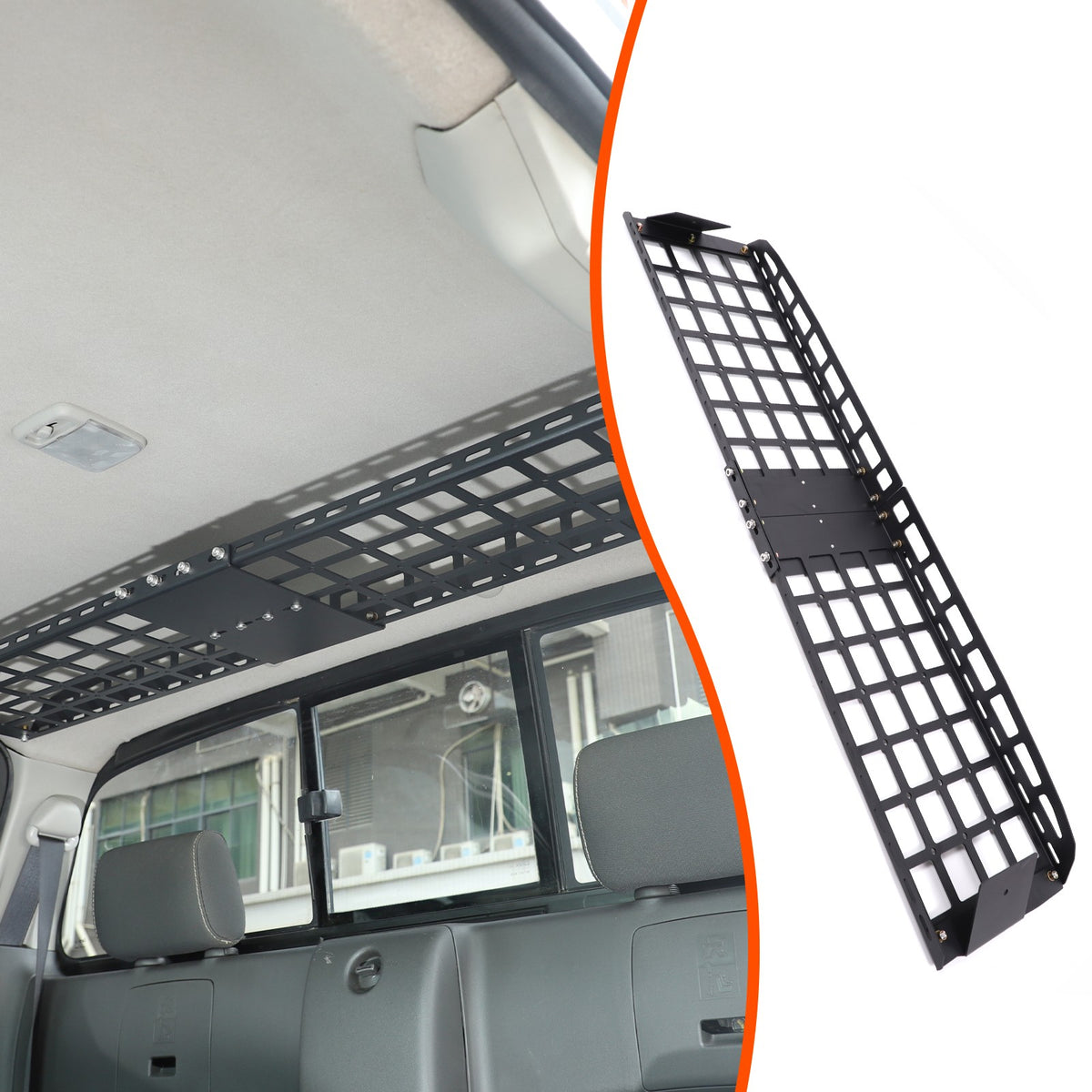 Aluminum Rear Roof Hanging Rack Molle Panel For Nissan Frontier King Cab 2009-17 8