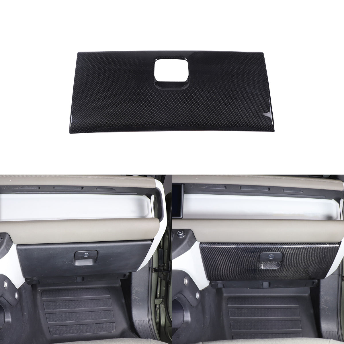 Real Carbon Fiber Passenger Side Glove Box Panel Trim For LR Defender L663 20+ 11