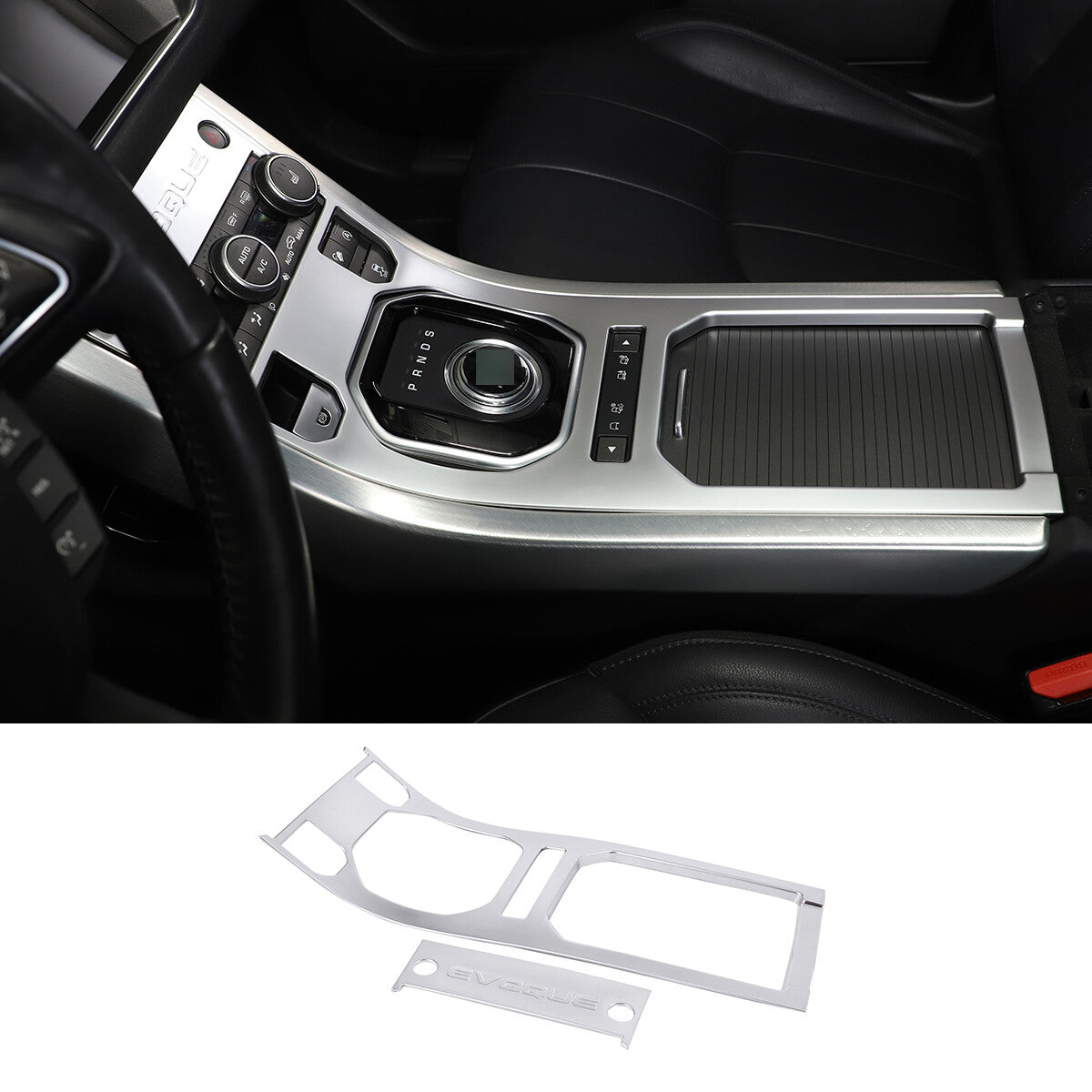 Silver Central Console Gear Shift Panel Cover for Range Rover Evoque 12-18 3