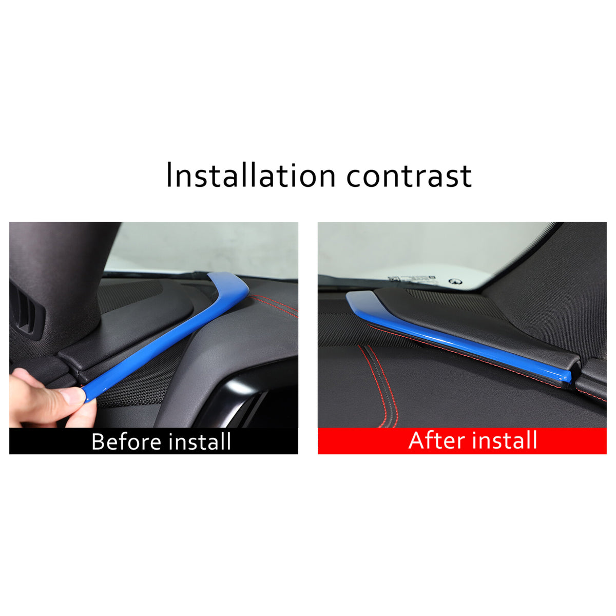 Blue ABS Center Console Dashboard Side Instrument Trim For Corvette C8 2020-2025 4