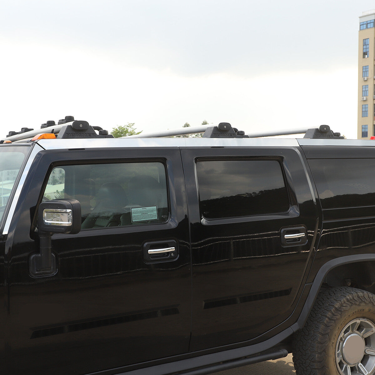 8PCS Stainless Steel Car Roof Decor Trim Strips For Hummer H2 03-09 5