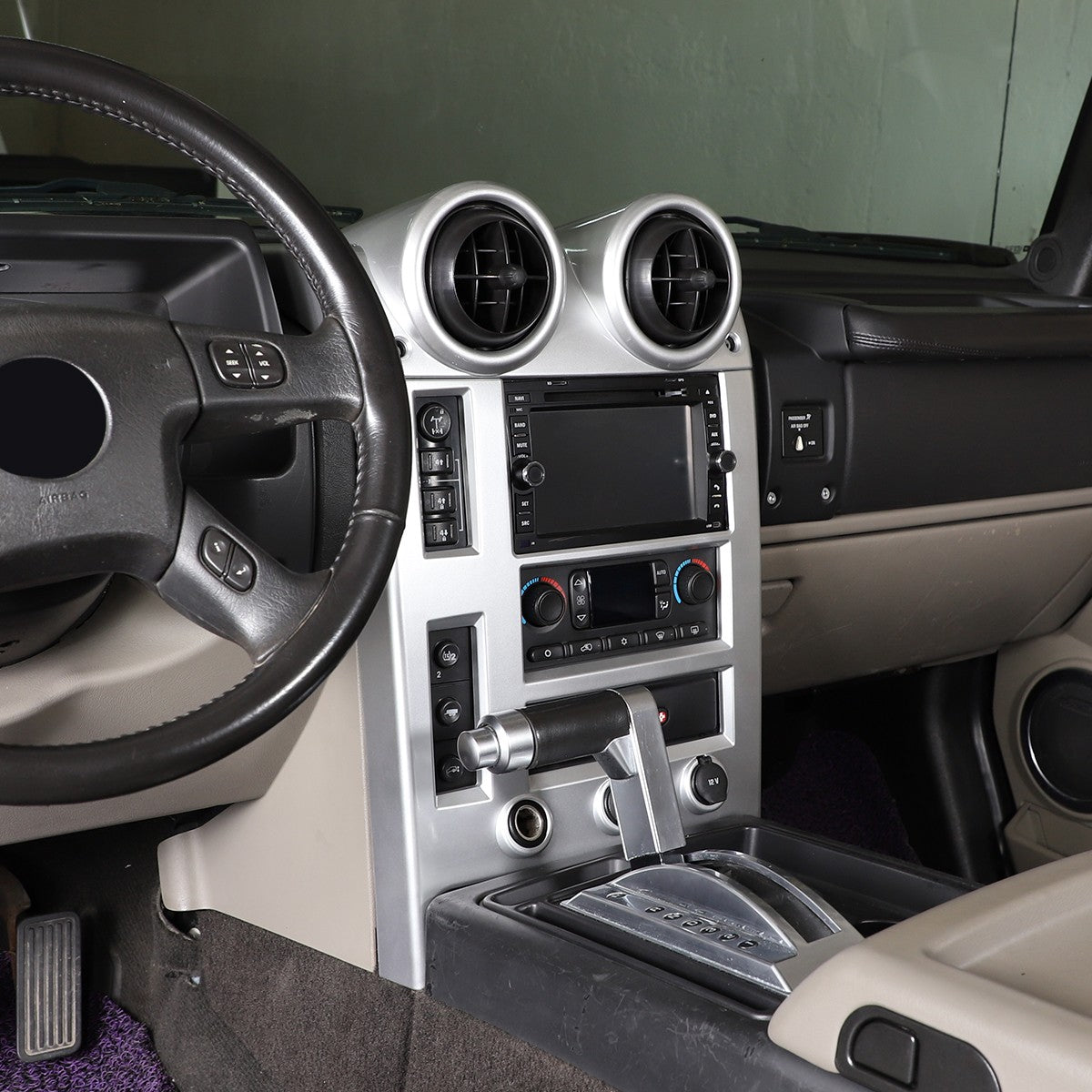 Silver Interior Air Condition Panel Cover Trim For Hummer H2 2003-2007 22
