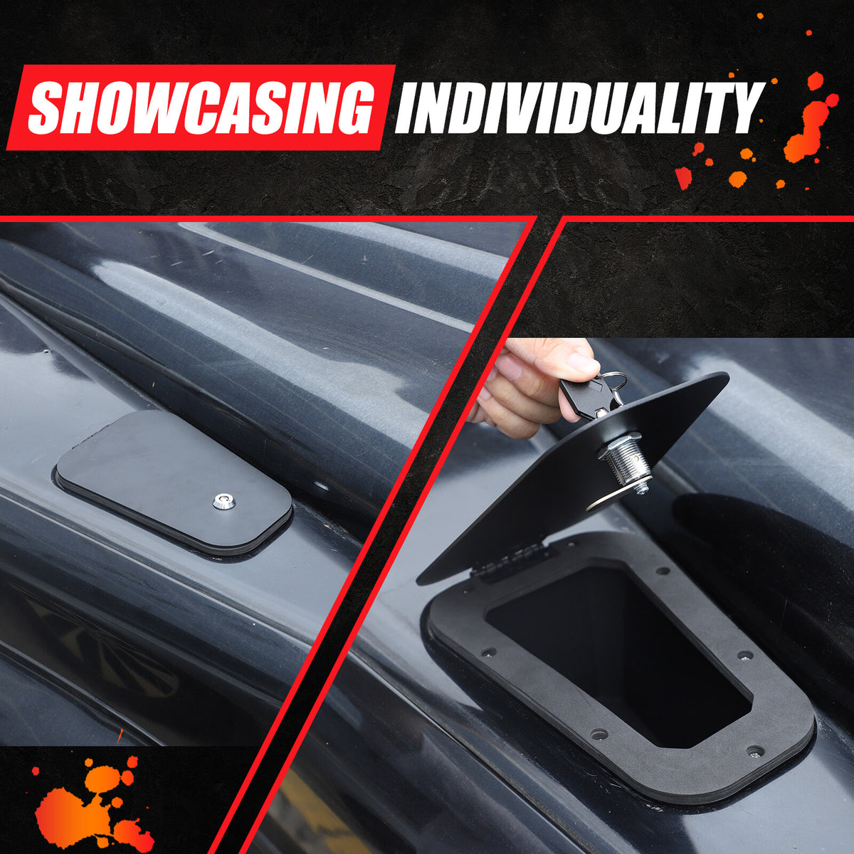 Steel Alloy Hood Air Vent Outlet Storage Box Tray For LR Defender L316 2004-2018 8