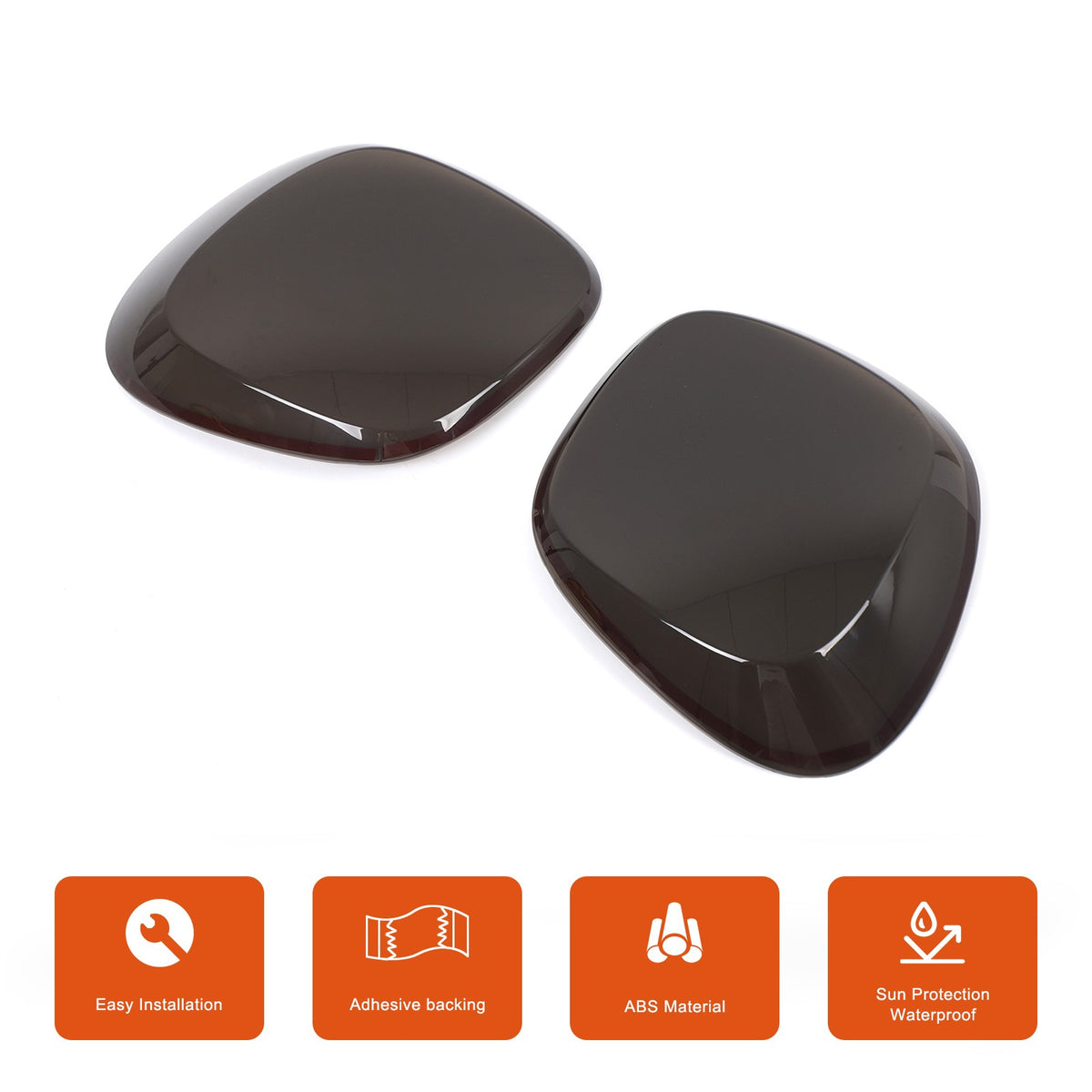 Smoked Black ABS Tail Light Smoke Housing Cover Trim For Benz Smart Fortwo 16-19 20