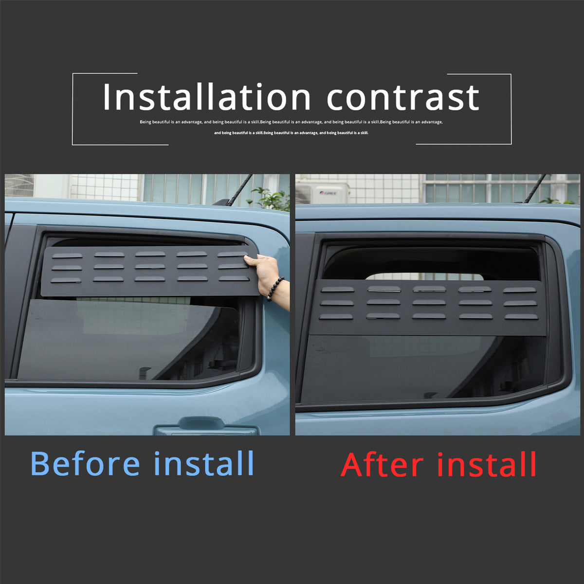 Wagon 2nd Row Door Window Vents Screens For Ford Maverick 2022-2024 US 15