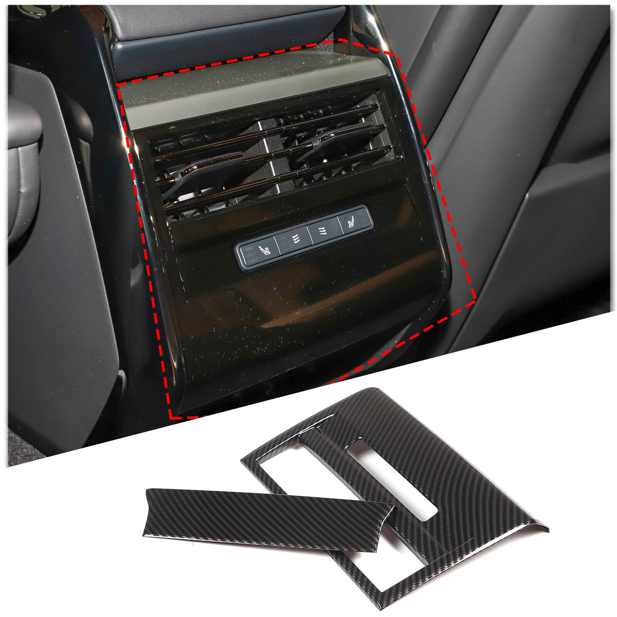 ABS Carbon fiber Car interior Kit Cover Trim Set For Range Rover Sport/Vogue 23+ 13
