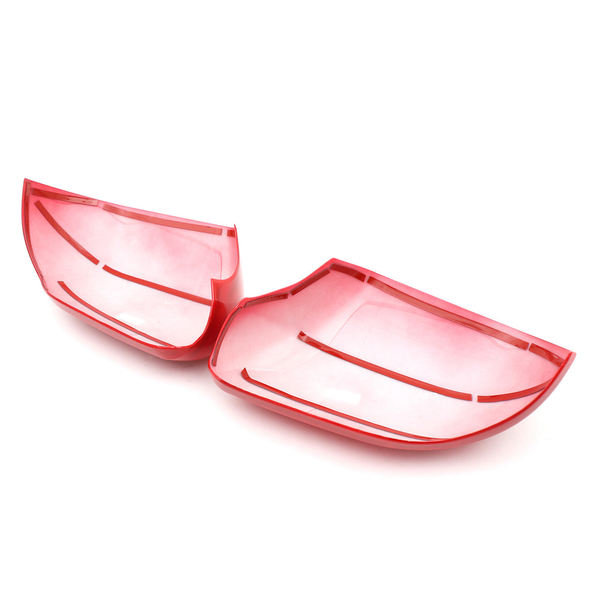 Red ABS Side Mirror Cover Trim with Turn Signal For Toyota Tundra/Sequoia 22+ US 17