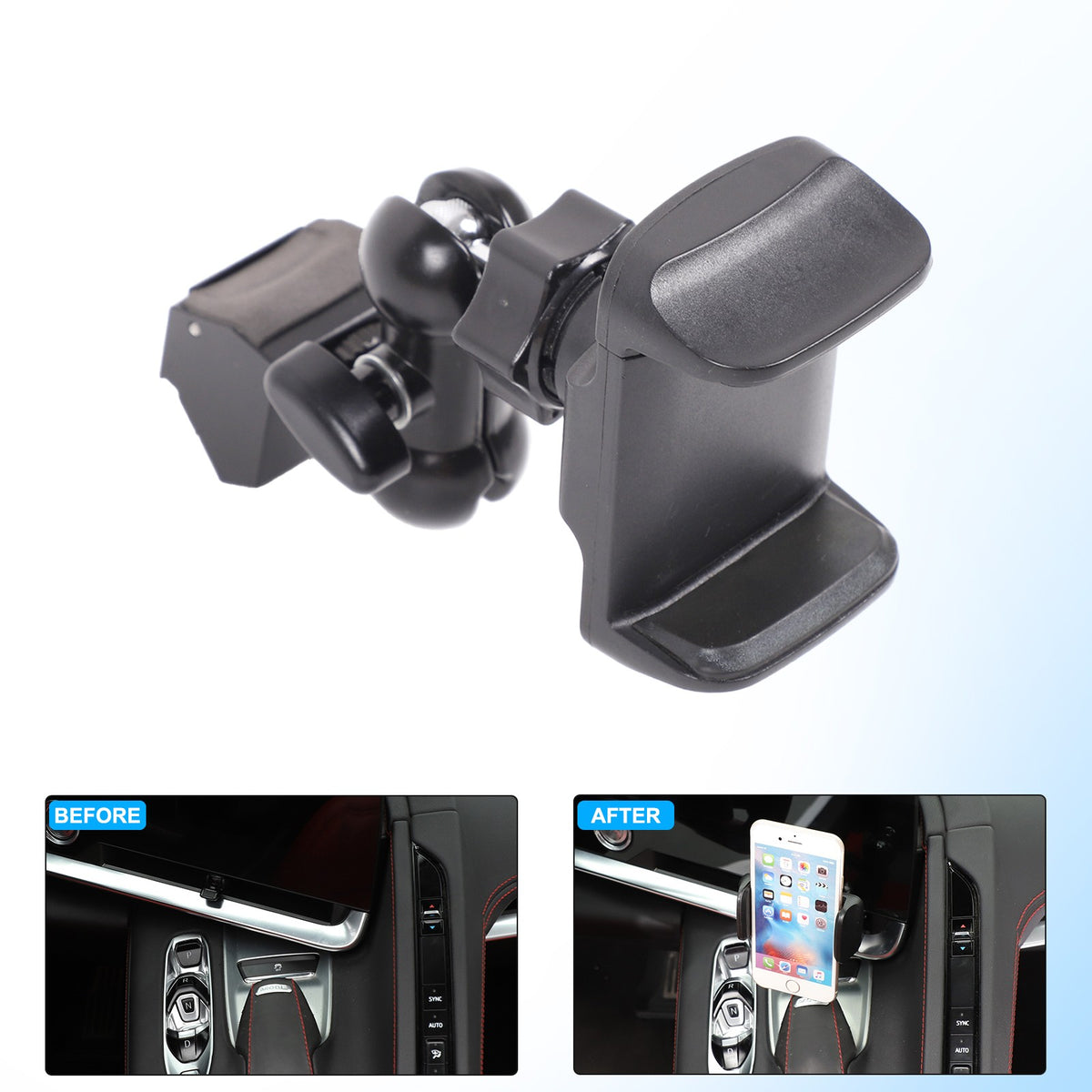 Inner Dashboard Air Vent Phone Holder Mount Bracket For Corvette C8 2020-2025 48