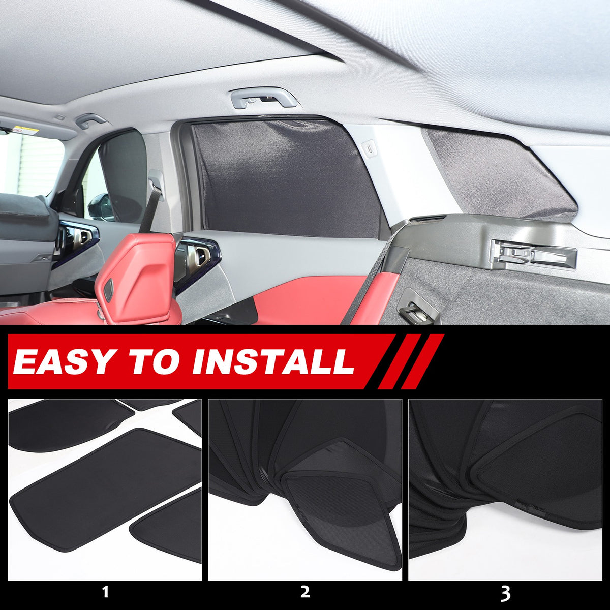 Full Window Mesh Screen Sun Shade Cover Net For BMW X3 G45 2025 20