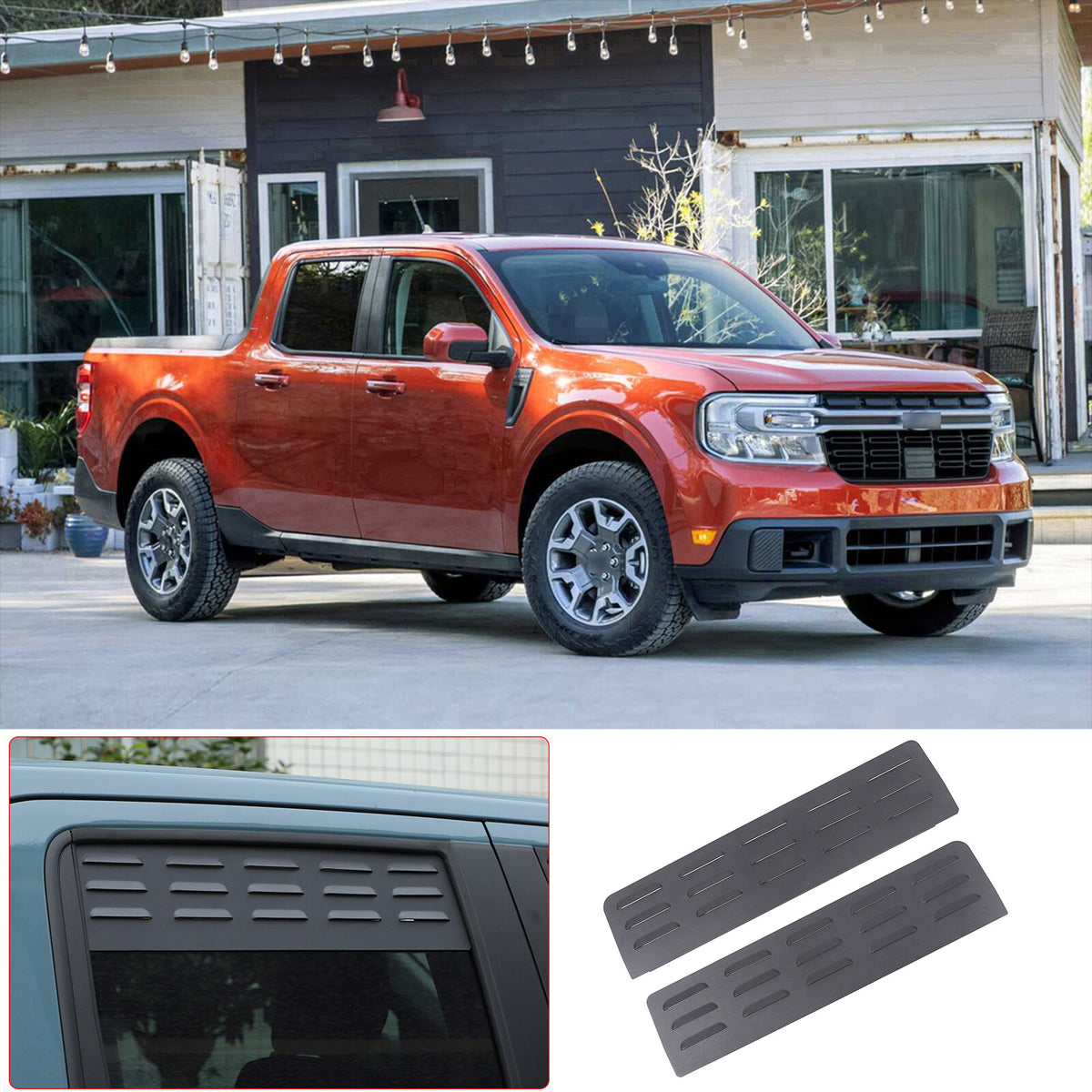 Wagon 2nd Row Door Window Vents Screens For Ford Maverick 2022-2024 US 18