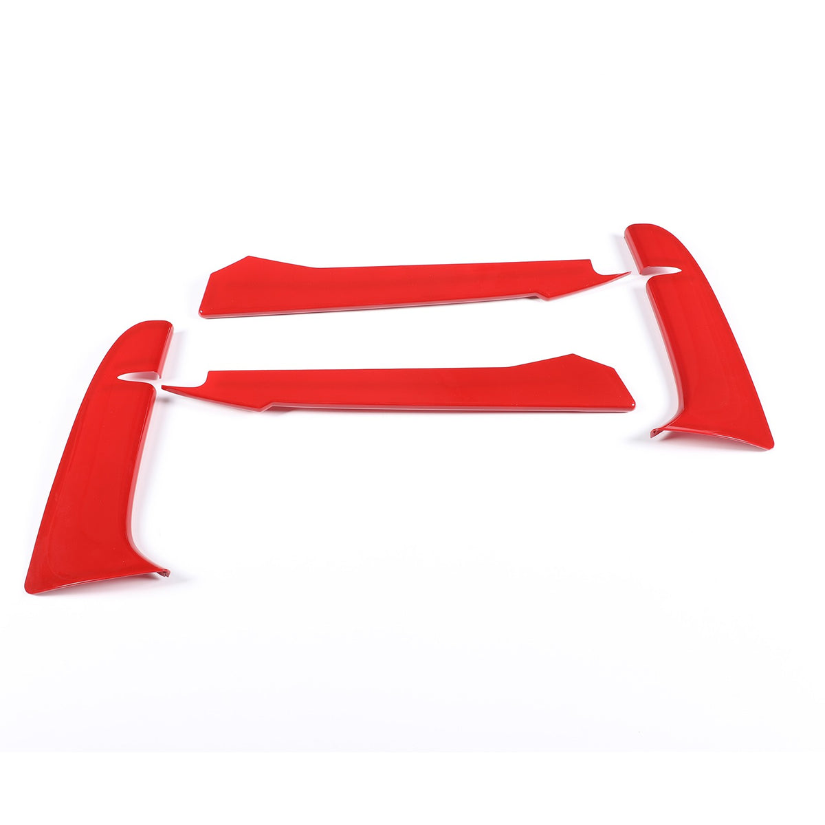 Sports Red Front Bumper Fog Light Lamp Trims for Corvette C8 2020-2025 US 4