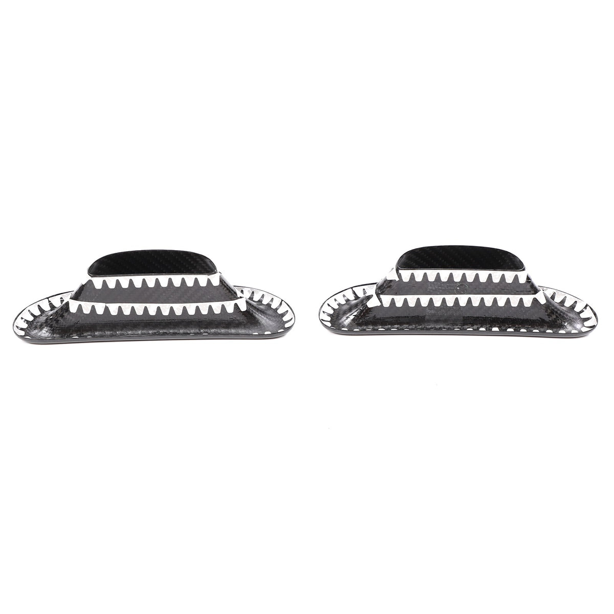 Real Carbon Fiber Front Rear Seat Back Trim For Fiat 500 Abarth 595 2016-2024 15