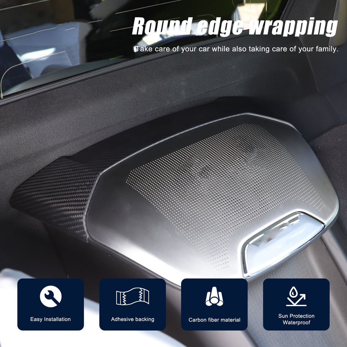 Matte Real Dry Carbon Fiber Interior Decor Trim Cover For Corvette C8 2020+ 73