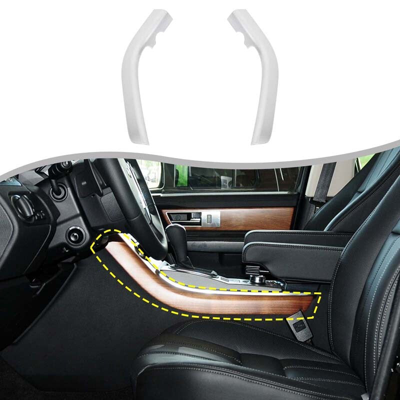 Silver Center Gear Shift Side Strip Trim For LR Range Rover Sport L320 2005-2013 3