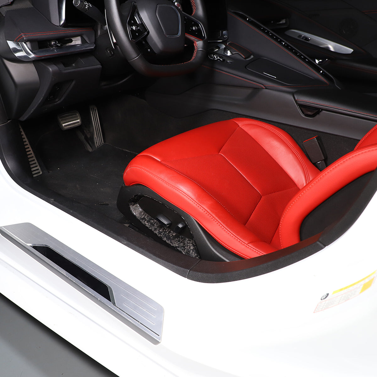 Forged Carbon Fiber Car Seat Adjustment Switch Trim For Corvette C8 2020-2026 6