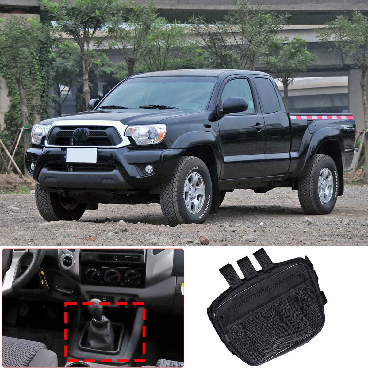 Flag Center Gear Shift Storage Box Organizer Tray Basket for Toyota Tacoma 06-14 12