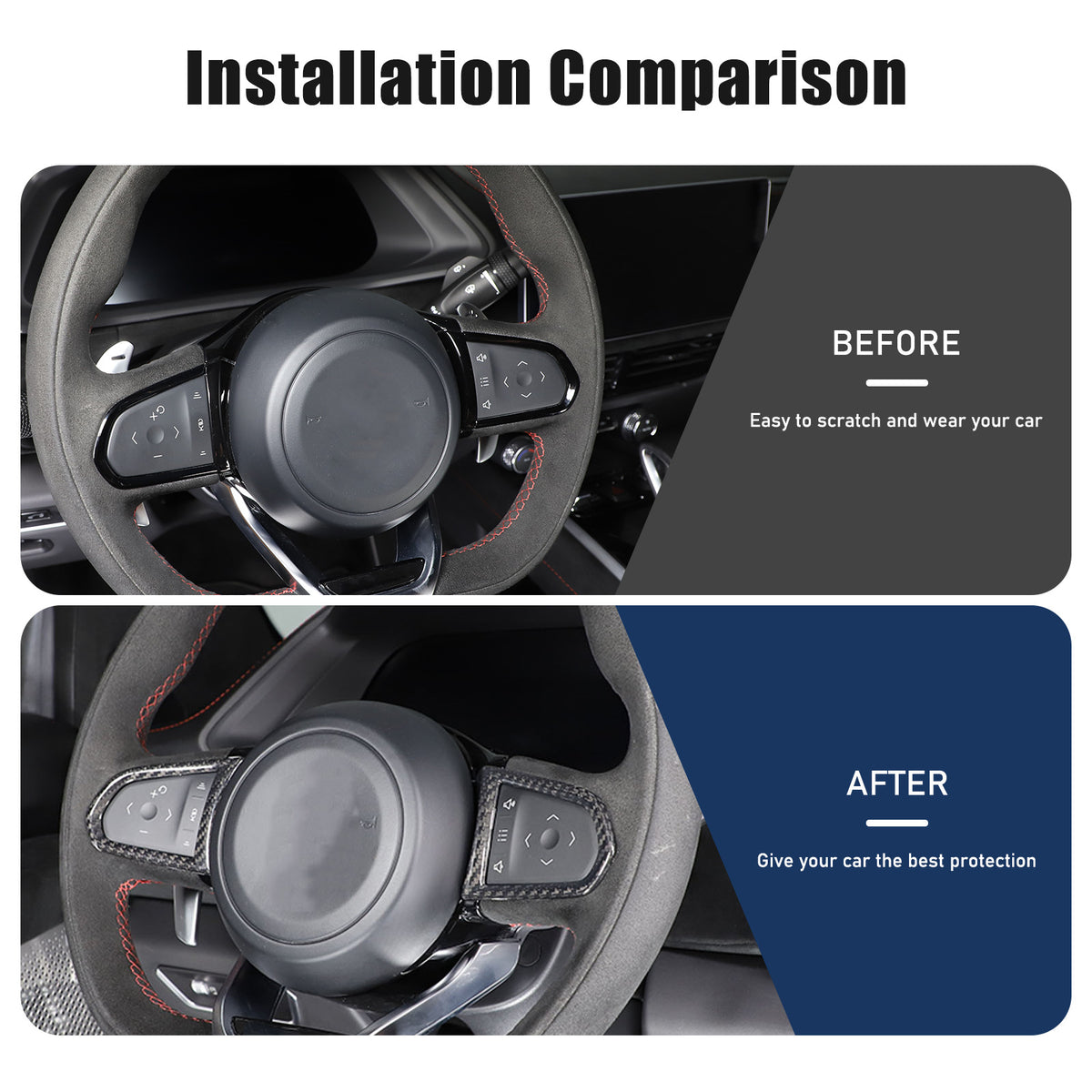 Real Carbon Fiber Steering Wheel Button Cover Trim For Lotus EMIRA 2021-25 US 15