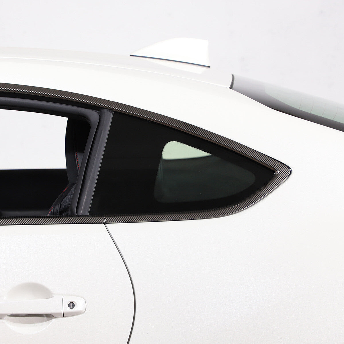 Carbon fiber Steel Car Window Strip Cover Trim For Subaru BRZ 22 US 5