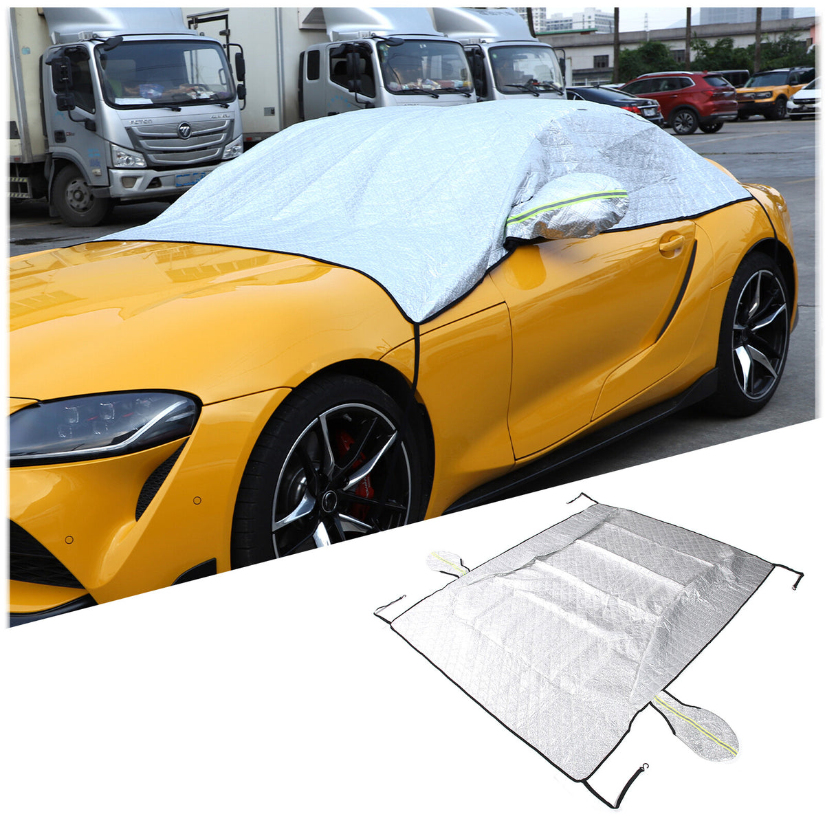 Car Windshield Snow Cover Front Winter Guard Protector For Toyota Supra 19-24 US 10