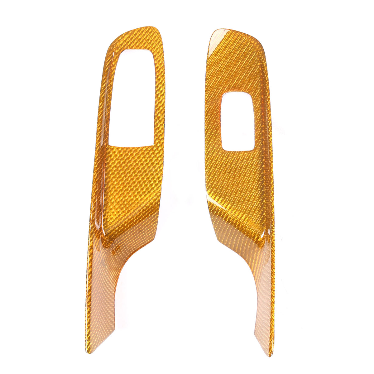 Yellow Carbon Fiber Window Lift Switch Button Trim For Corvette C8 Convertible 11