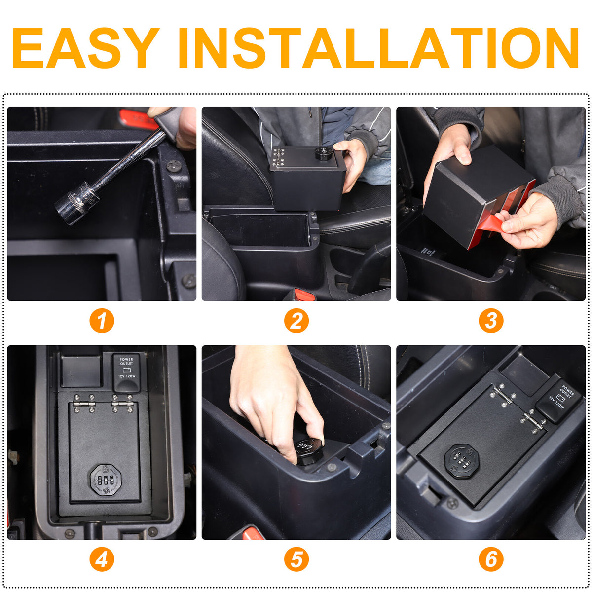 Center Console Safe GUN Storage Lock Box W/ TRAY For Acura RDX 2011-2018 21