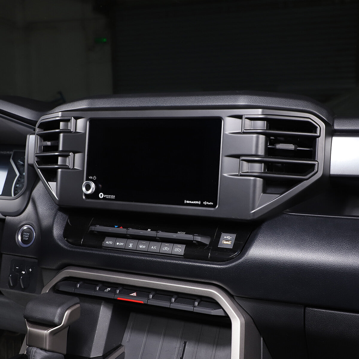 Matte Black Center & Side Air vent Frame Trim Cover For Toyota Tundra 2022-2026 3