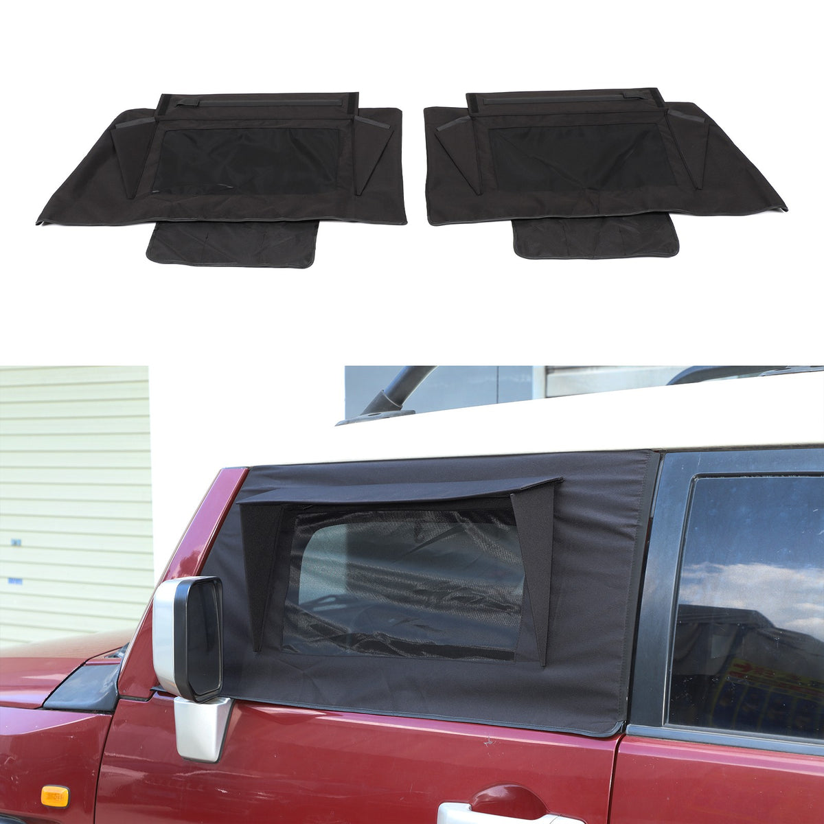 Front Door Window Sun Shade Cover For Toyota FJ Cruiser 2007-2021 2