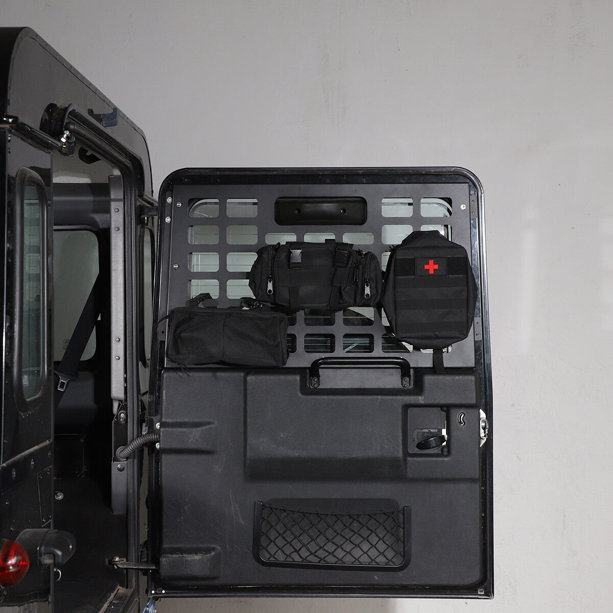 Tailgate Rear Window Trunk Storage Molle Panel For LR Defender 90 110 2004-2019 7