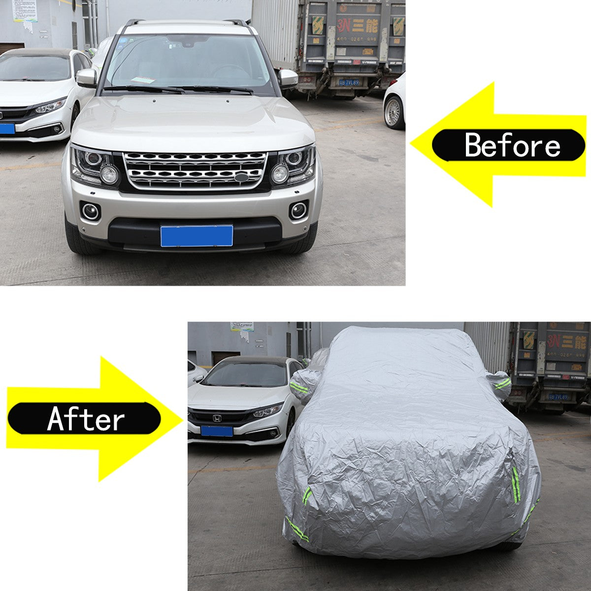 Full Car Cover Waterproof Sun Protection for Land Rover Discovery 4/5 LR4 6