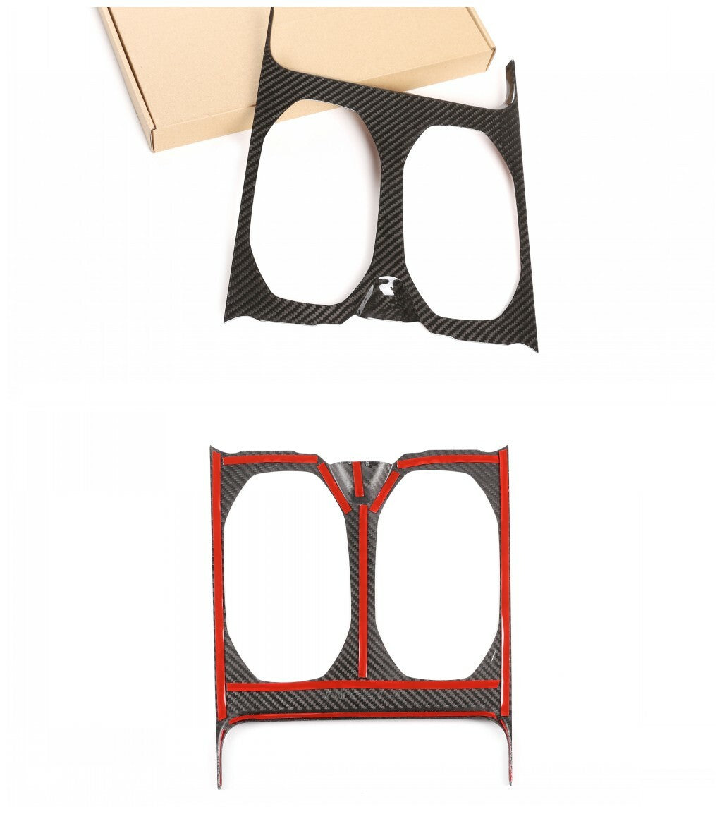 Real Carbon Fiber Water Cup Holder Cover Trim For Lamborghini URUS 2018-23 2