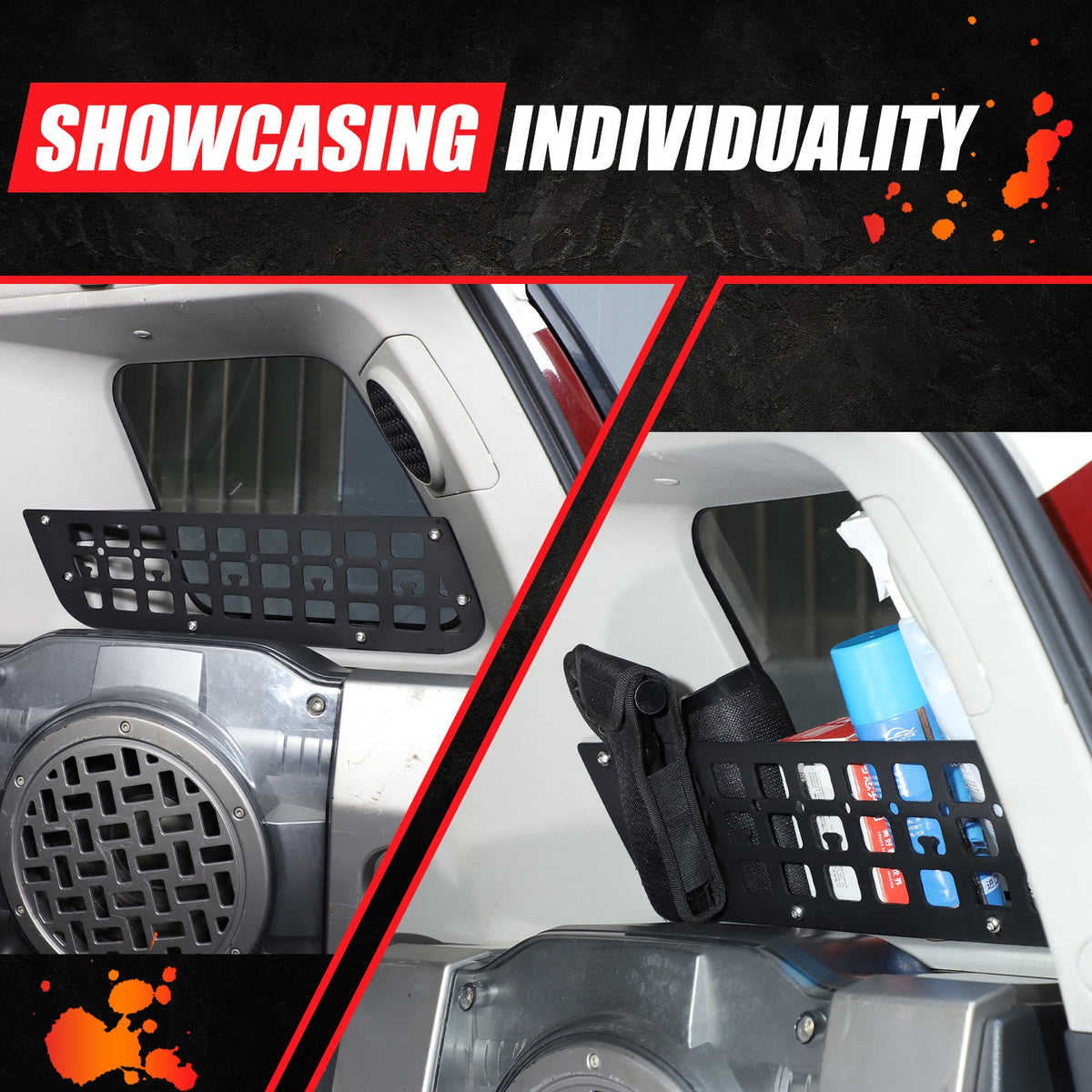 Trunk Left & Right Side Window Storage Molle Panel For Toyota FJ Cruiser 07-21 21