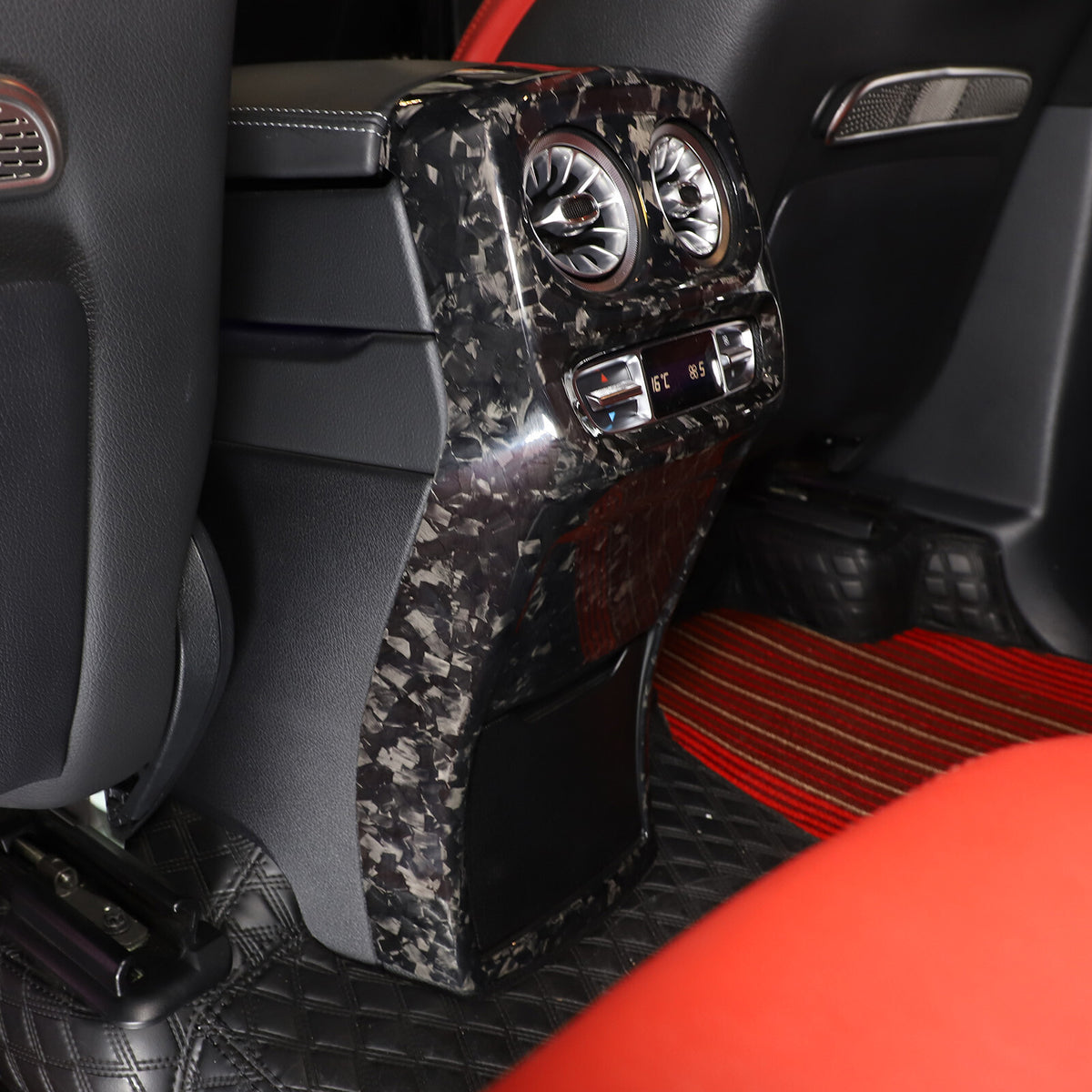 Forged Carbon Fiber Inner Rear Air outlet Vent Cover Trim For Benz G-Class 19-22 4