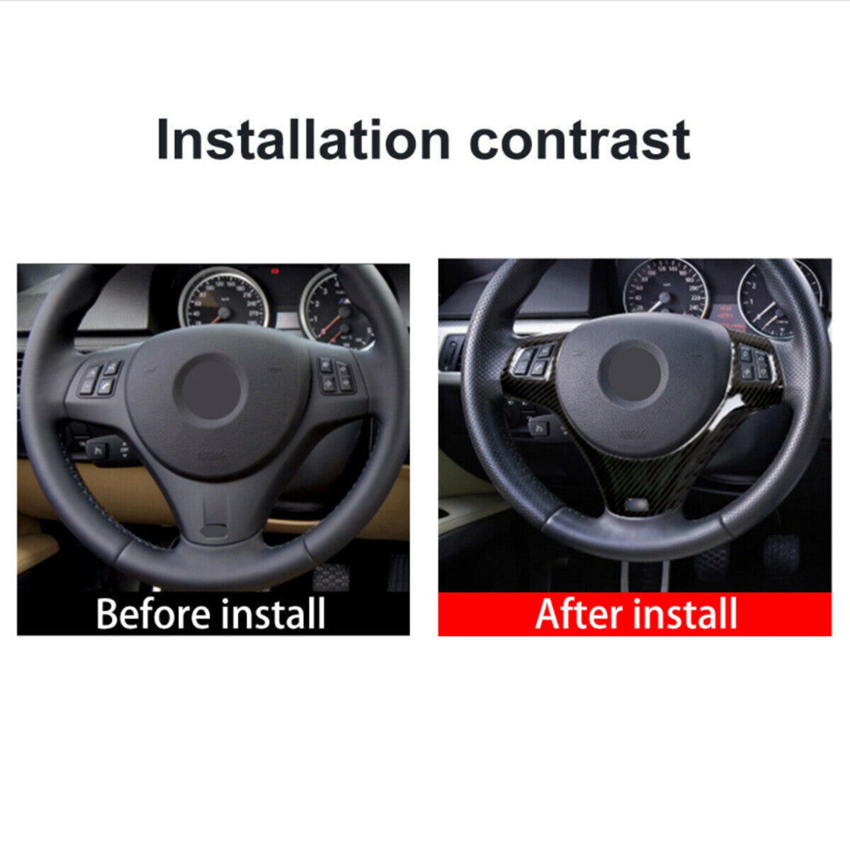 Carbon Fiber ABS Interior Decoration Cover Trim Kit For BMW 3 Series E90 2005-12 - Variants 6-10 15
