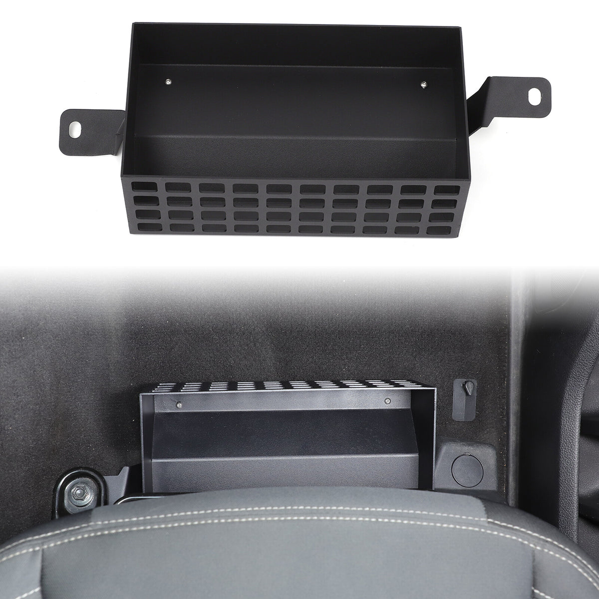 Aluminum Under Passenger Seat Storage Basket For Nissan Titan H61 2016-2023 10