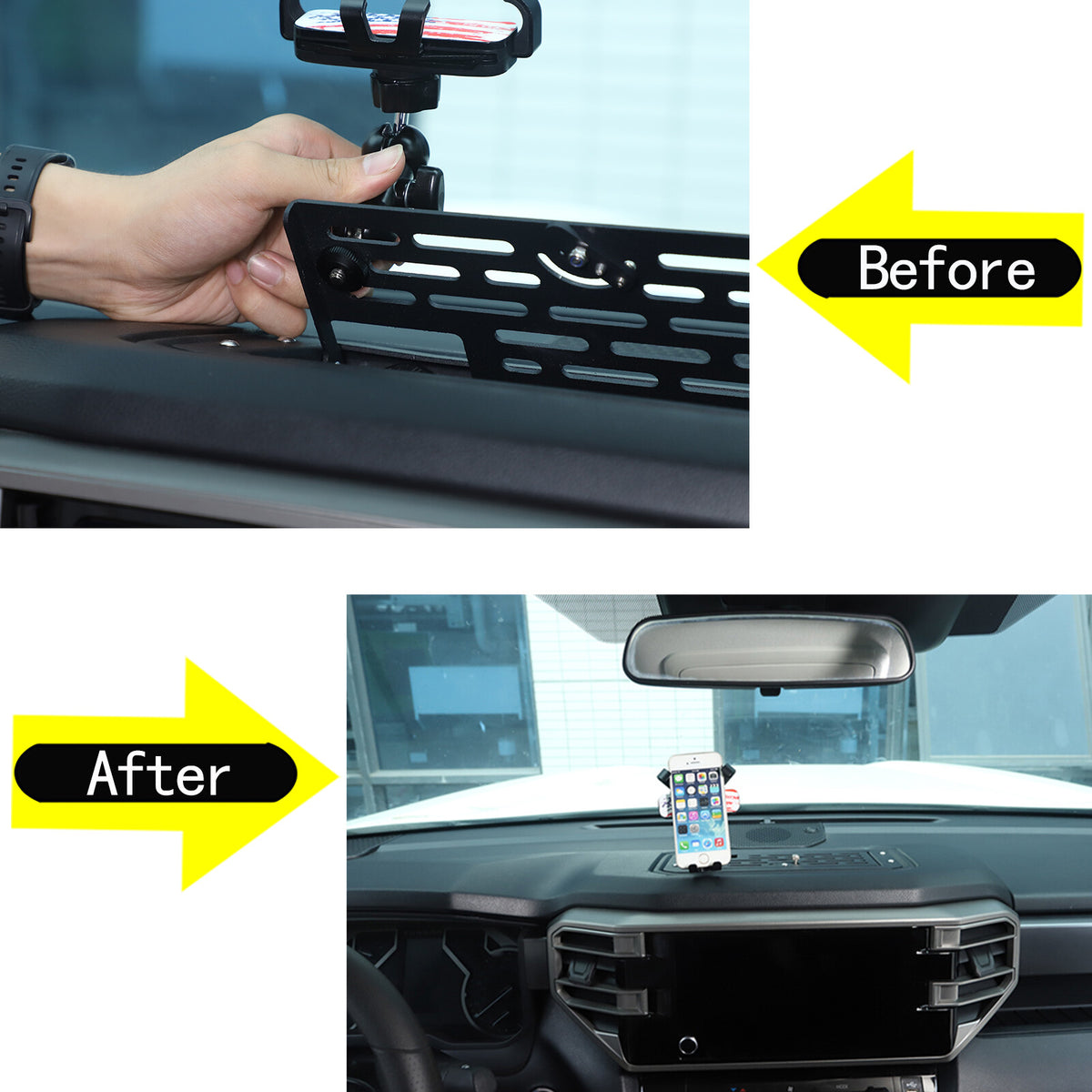 US Flag Dashboard mobile phone bracket storage box For Toyota Tundra 2022-26 7