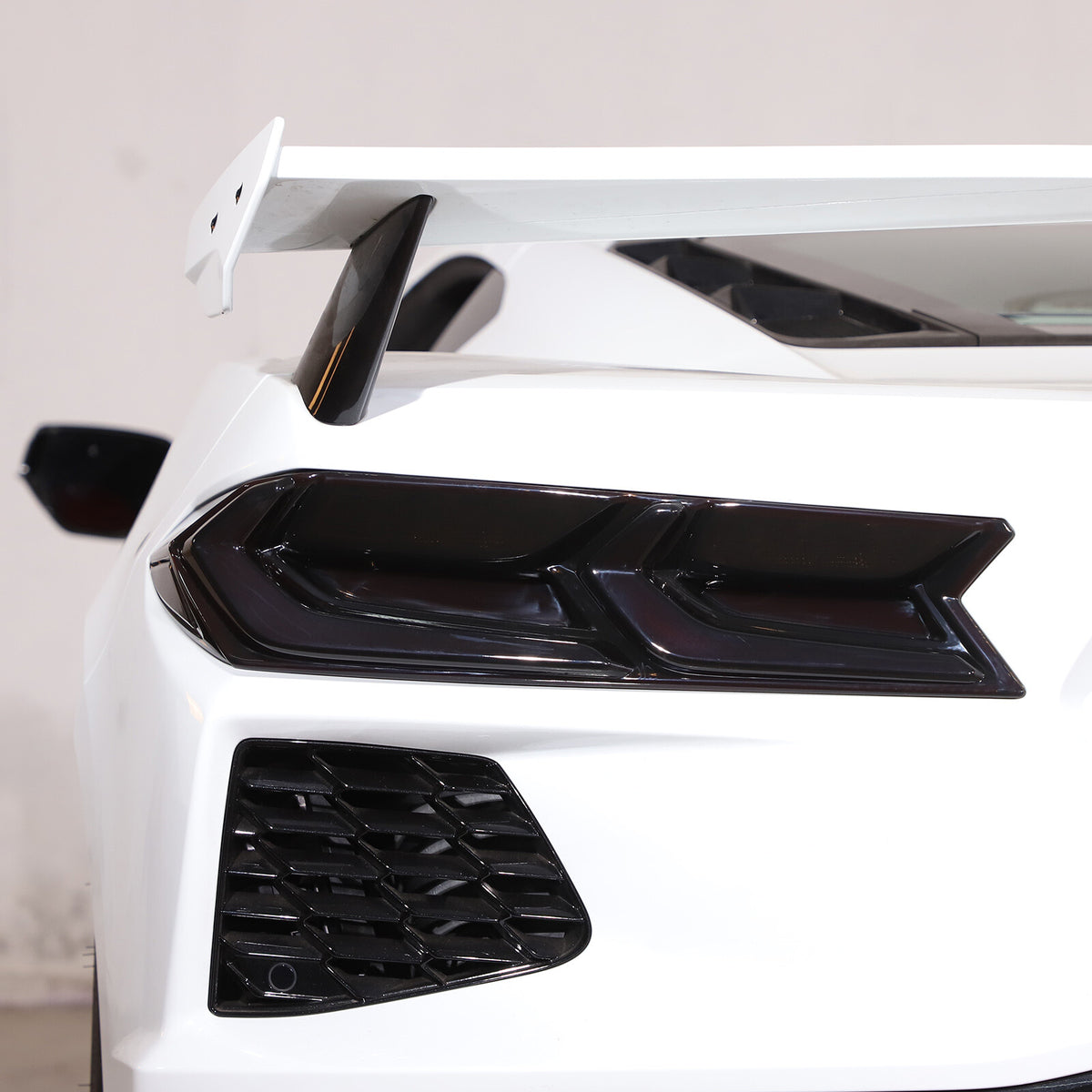 Smoked Front Headlight & Rear TailLight Blackout Trim Set For Corvette C8 20+ US 21