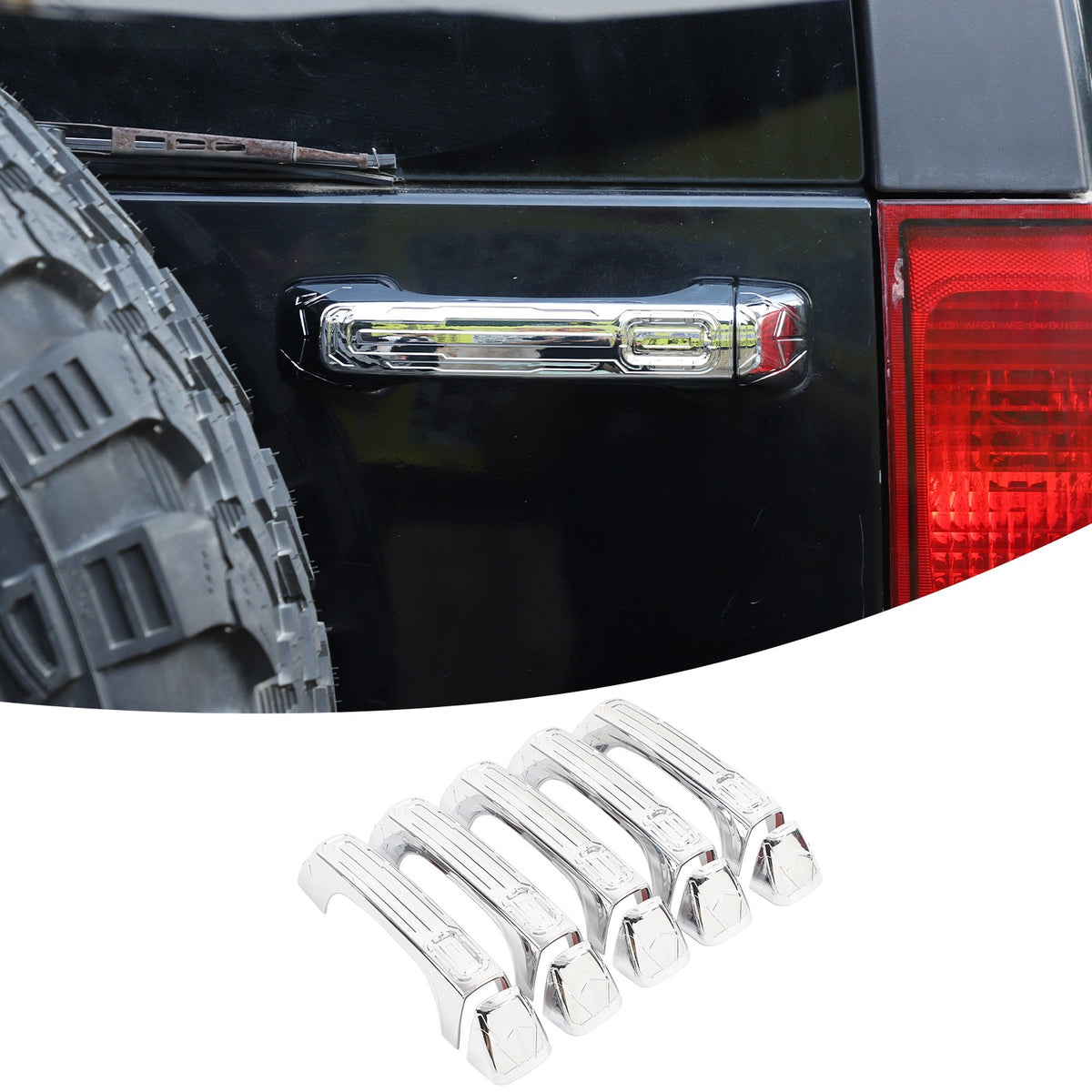 8PCS ABS Chrome Door Handle Cover Trim Shell Cover For Hummer H3 2005-09 US 2