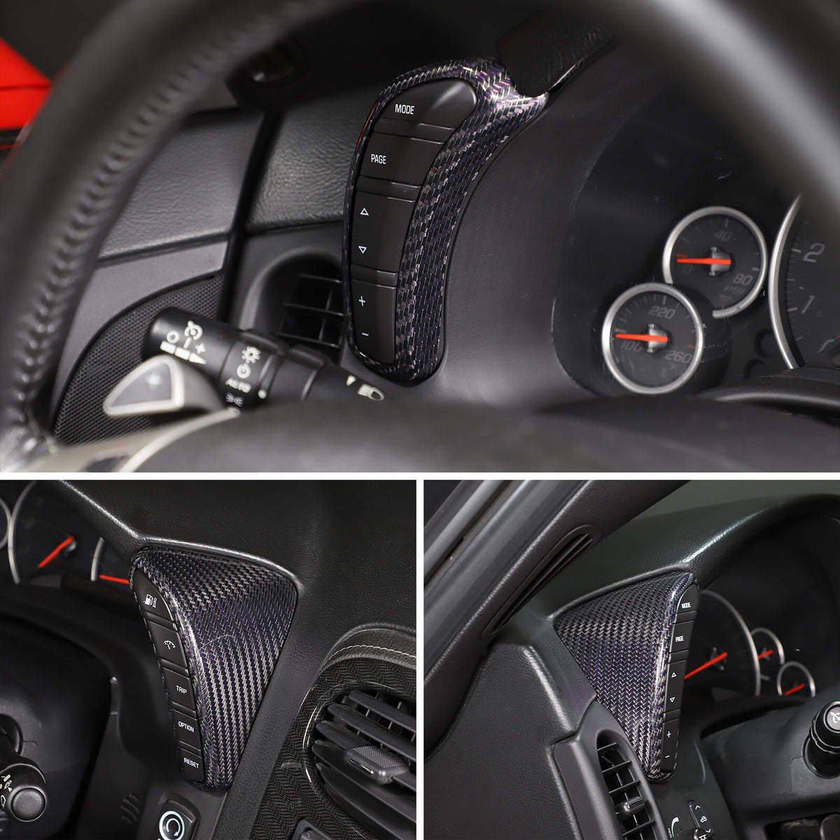 Real Carbon Fiber Interior Dashboard Console Frame Trim For Corvette C6 2005-13 8