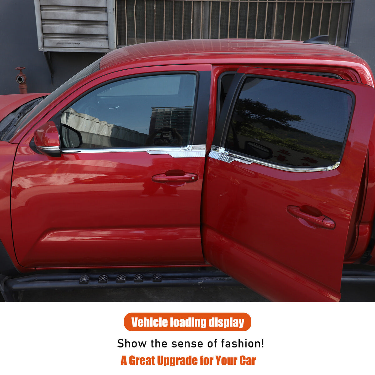 Silver Exterior Window Bottom Sill Trim Strip For Toyota Tacoma 2015-2022 11