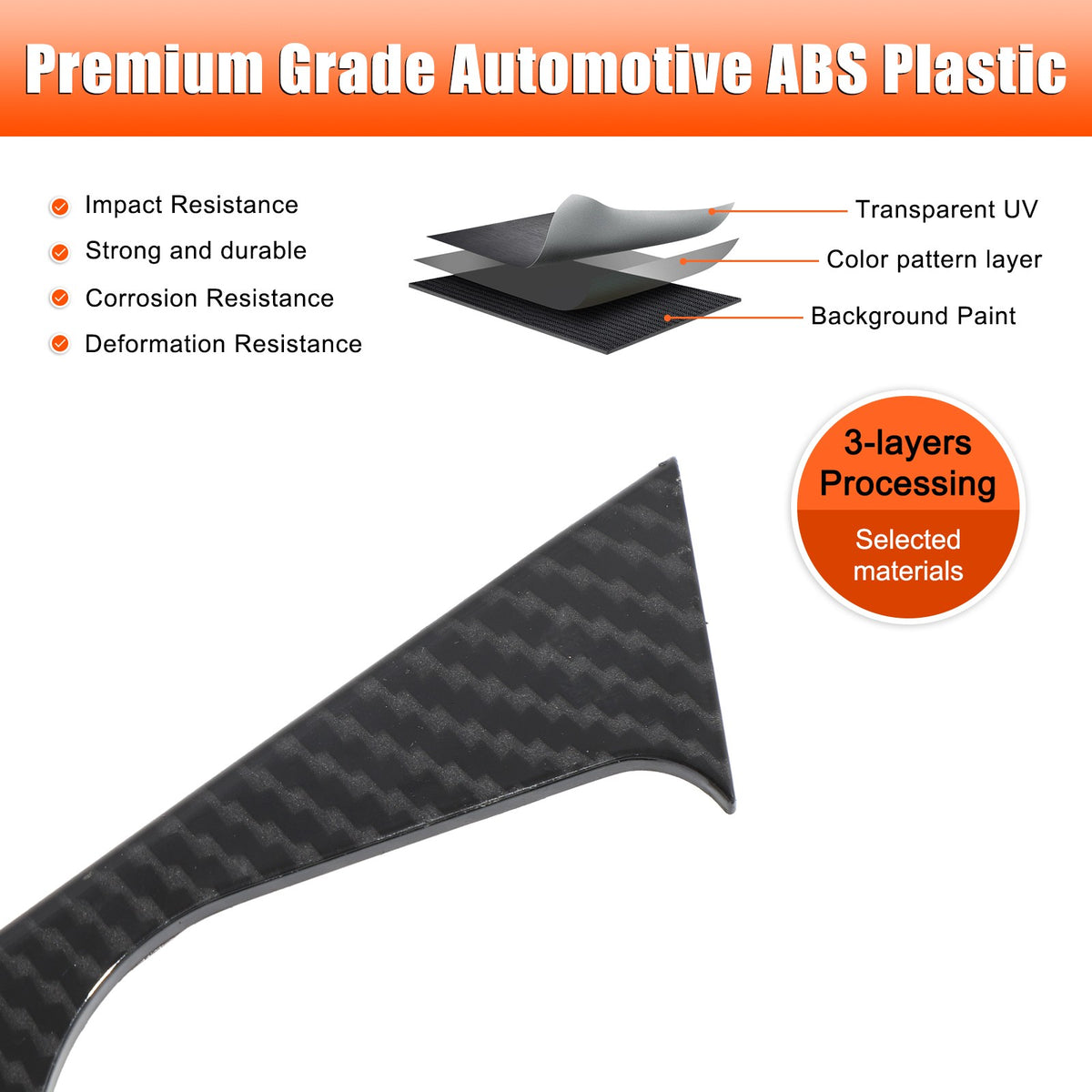 Mech ABS Carbon Fiber Outer Rearview Mirror Cover Trim For Hummer H3 2005-09 US 8