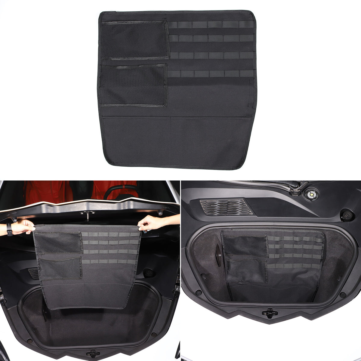 Center Console Seat Frunk Rear Trunk Storage Bag Tray For Corvette C8 20-26 80
