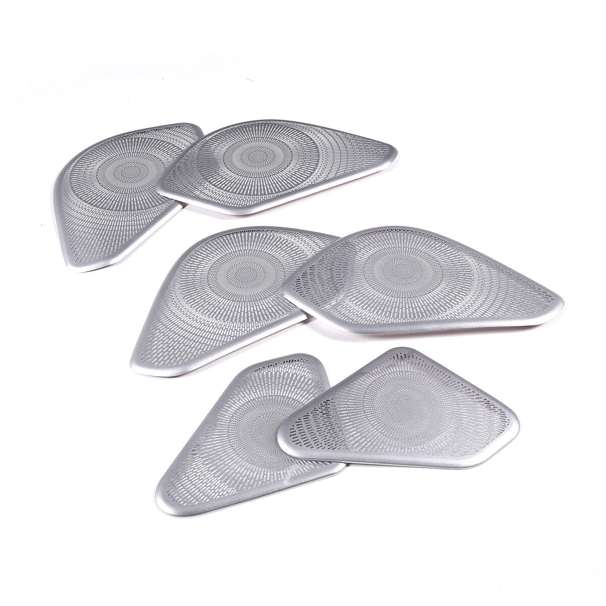 Silver S. Steel Door Speaker Panel Trim Cover For LR Range Rover Vogue 2022-2023 7