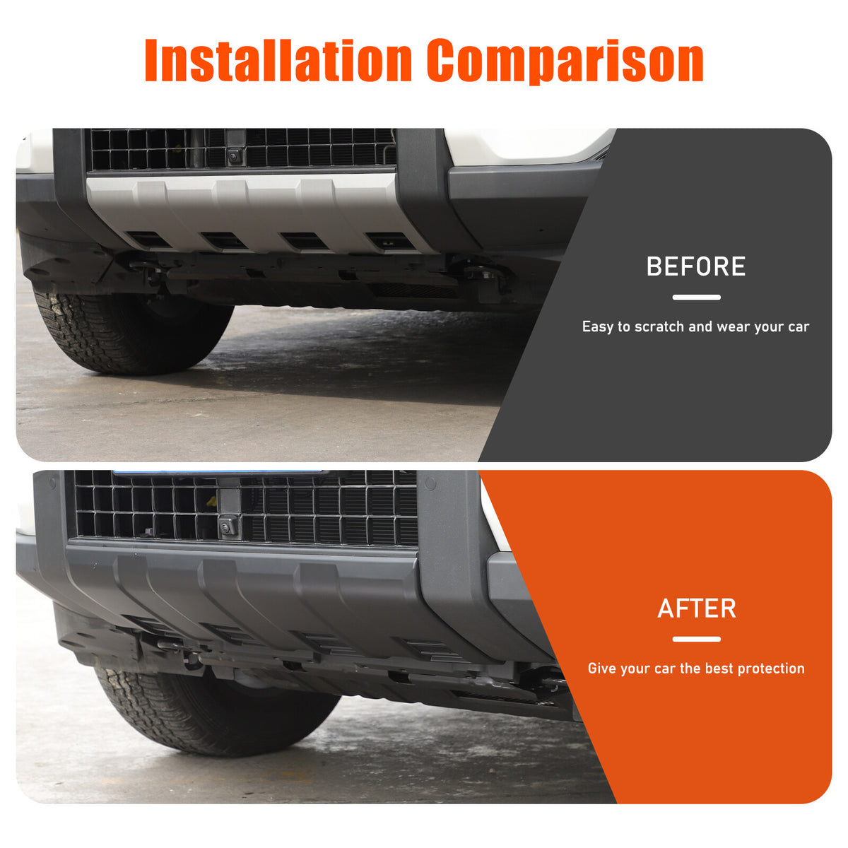 Matte Black Front Bumper Guard Plate Trim For Land Cruiser LC250 2024-2025 US 7